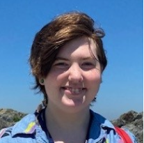 A female teenager smiling